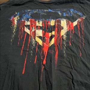 DC Comics Black Superman Drip Graphic Tee